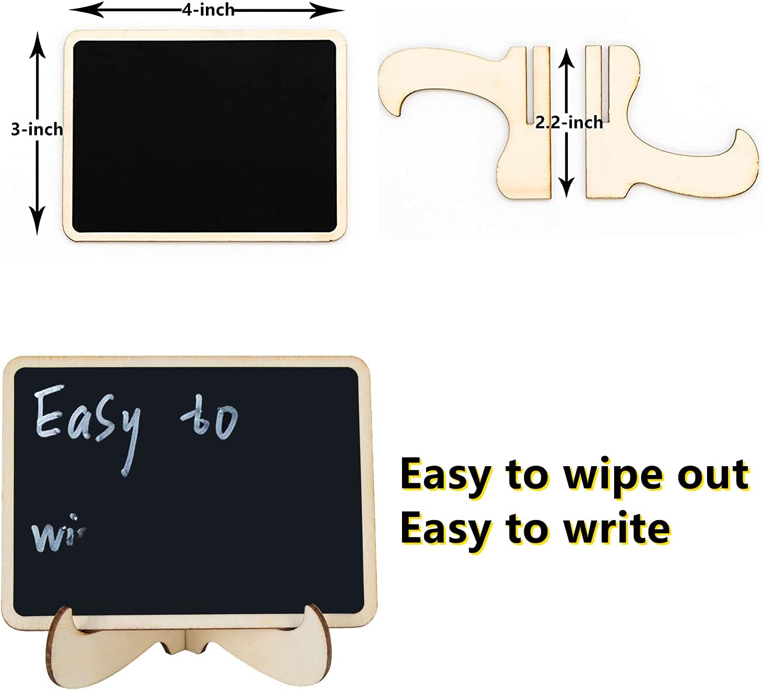20 Pcs Mini Chalkboard Signs with Stand for Events
