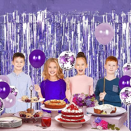 BEISHIDA 2 Pcs Light Purple Lavender Door Streamers