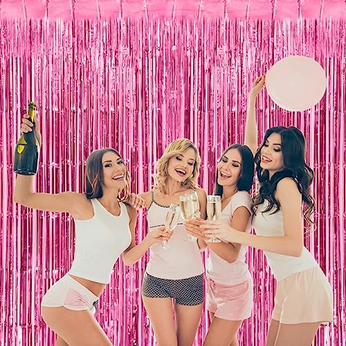 Foil Fringe Curtain 32x82ft 2 Pack for Party Backdrops
