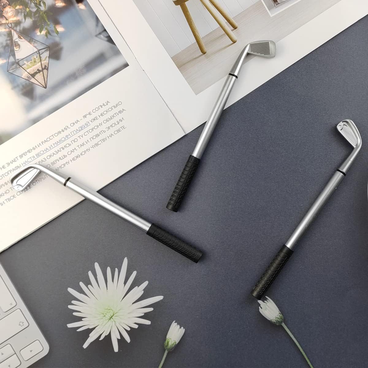GXXMEI 25PCS Mini Golf Ballpoint Pen Set