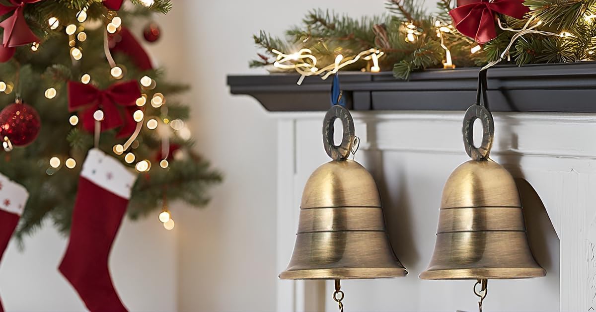 Antique Gold Brass Bells for Home and Festival Decor