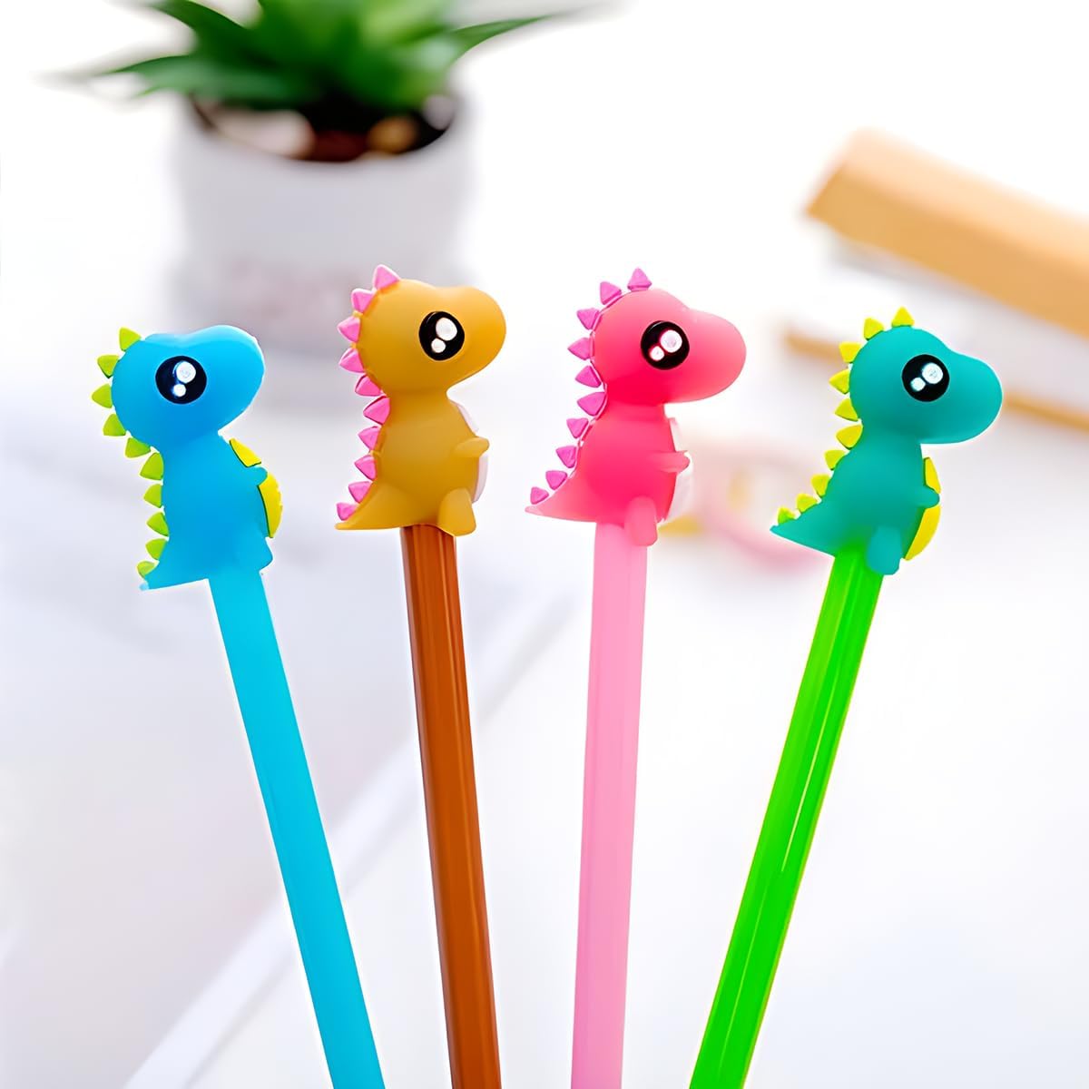 12Pcs Bulk Cute Dinosaur Gel Ink Pens for Kids and Adults