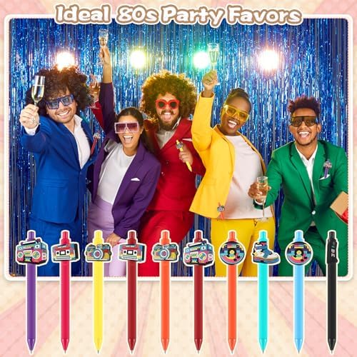 20 Pcs Retro 80s 90s Music Themed Ballpoint Pens