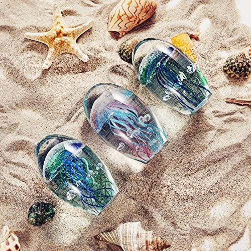 Eustuma Hand Blown Glass Jellyfish Ornament