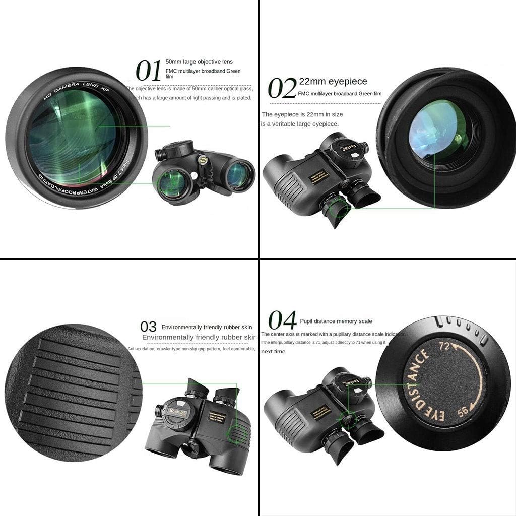 7X5010X50 Marine Binoculars with Rangefinder and Compass