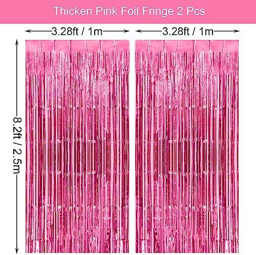 Foil Fringe Curtain 32x82ft 2 Pack for Party Backdrops