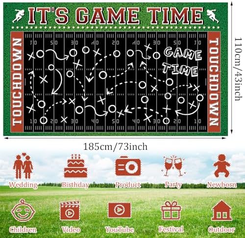 Windkream Football Field Backdrop for Photo and Party Decor