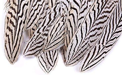 Sowder 10pcs Silver Pheasant Feathers Wedding Decoration