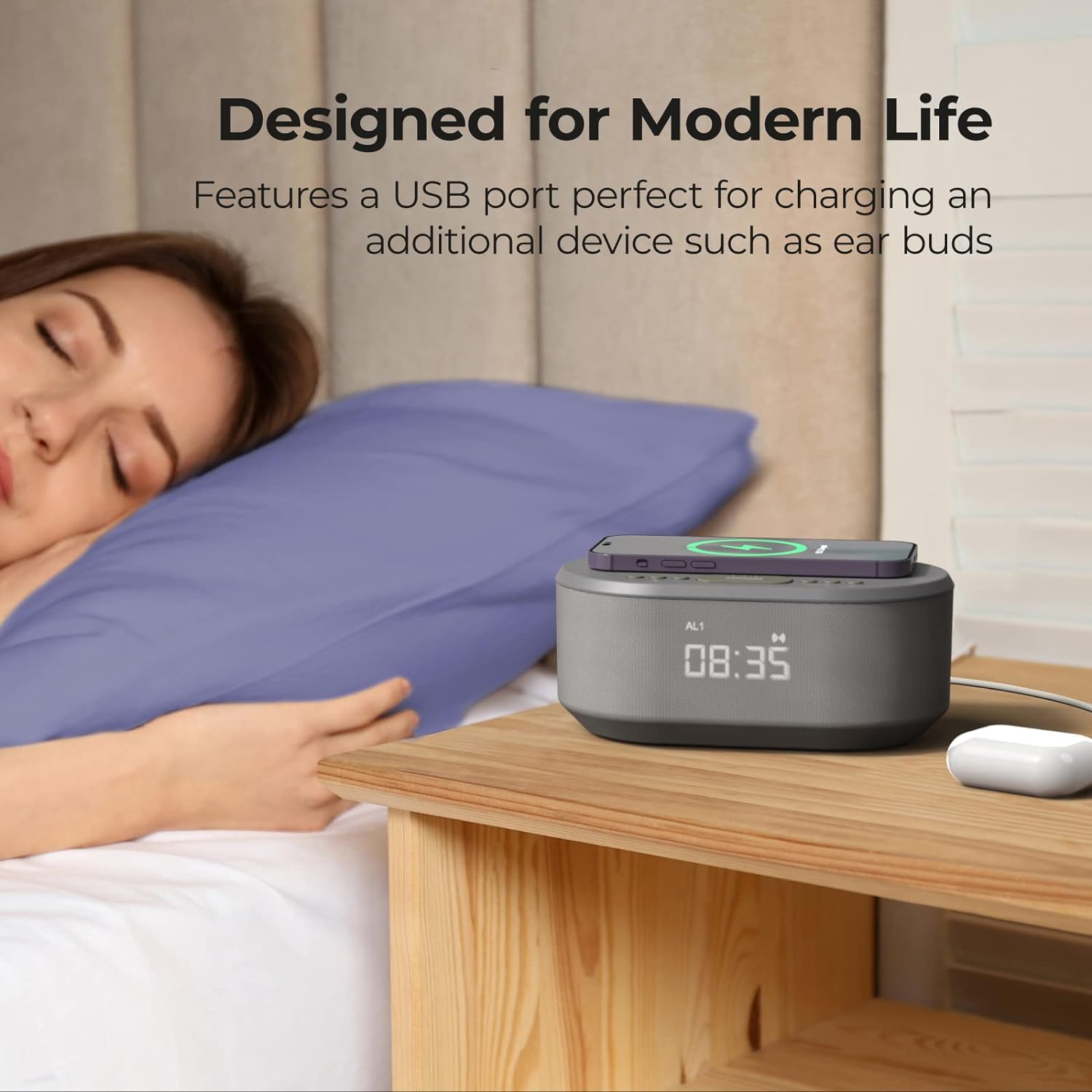 i Box Dawn FM Radio with Bluetooth and Wireless Charging