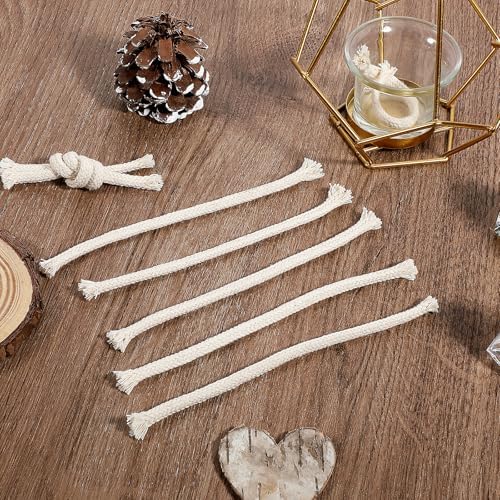20 Pcs Cotton Braided Lamp Wicks for Oil Lamps and Candles