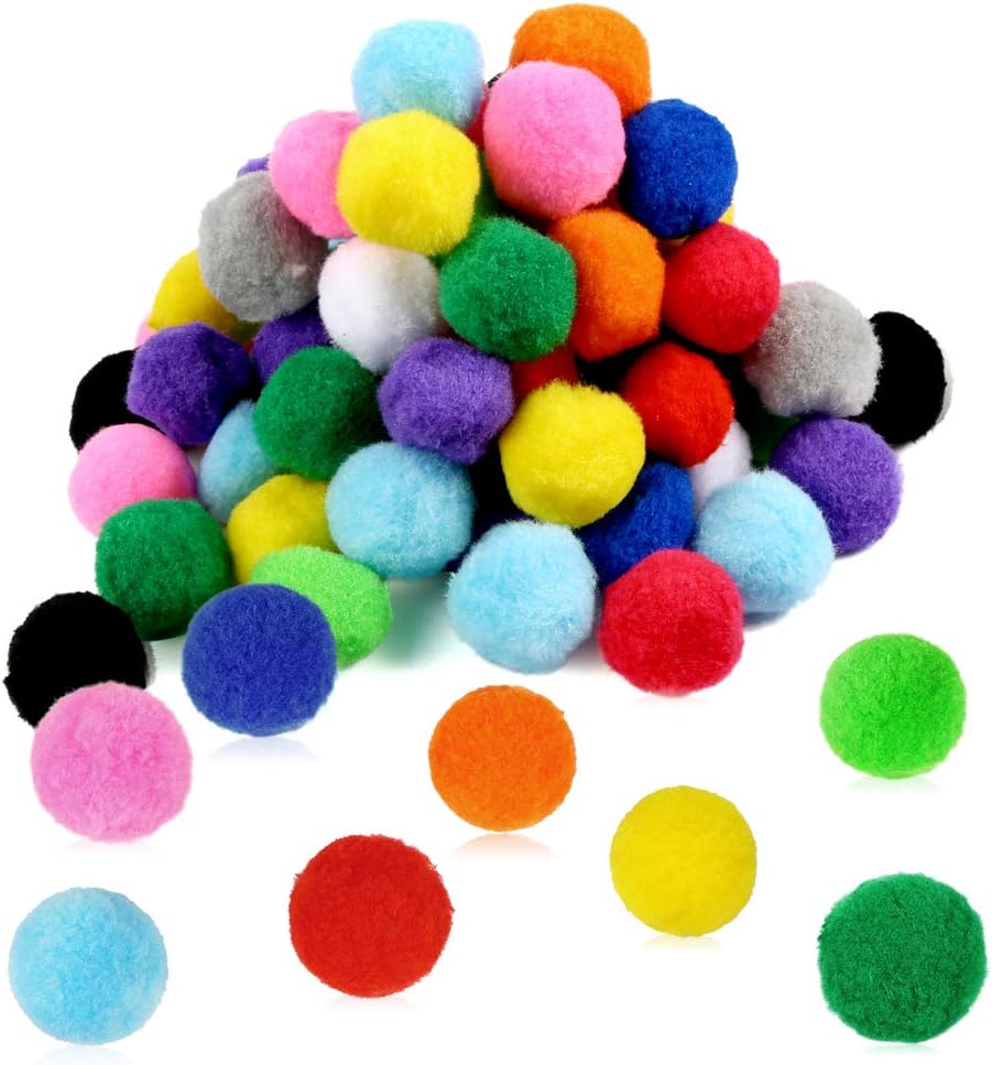 Pllieay 120Pcs 2 Inch Assorted Pom Poms for Crafts