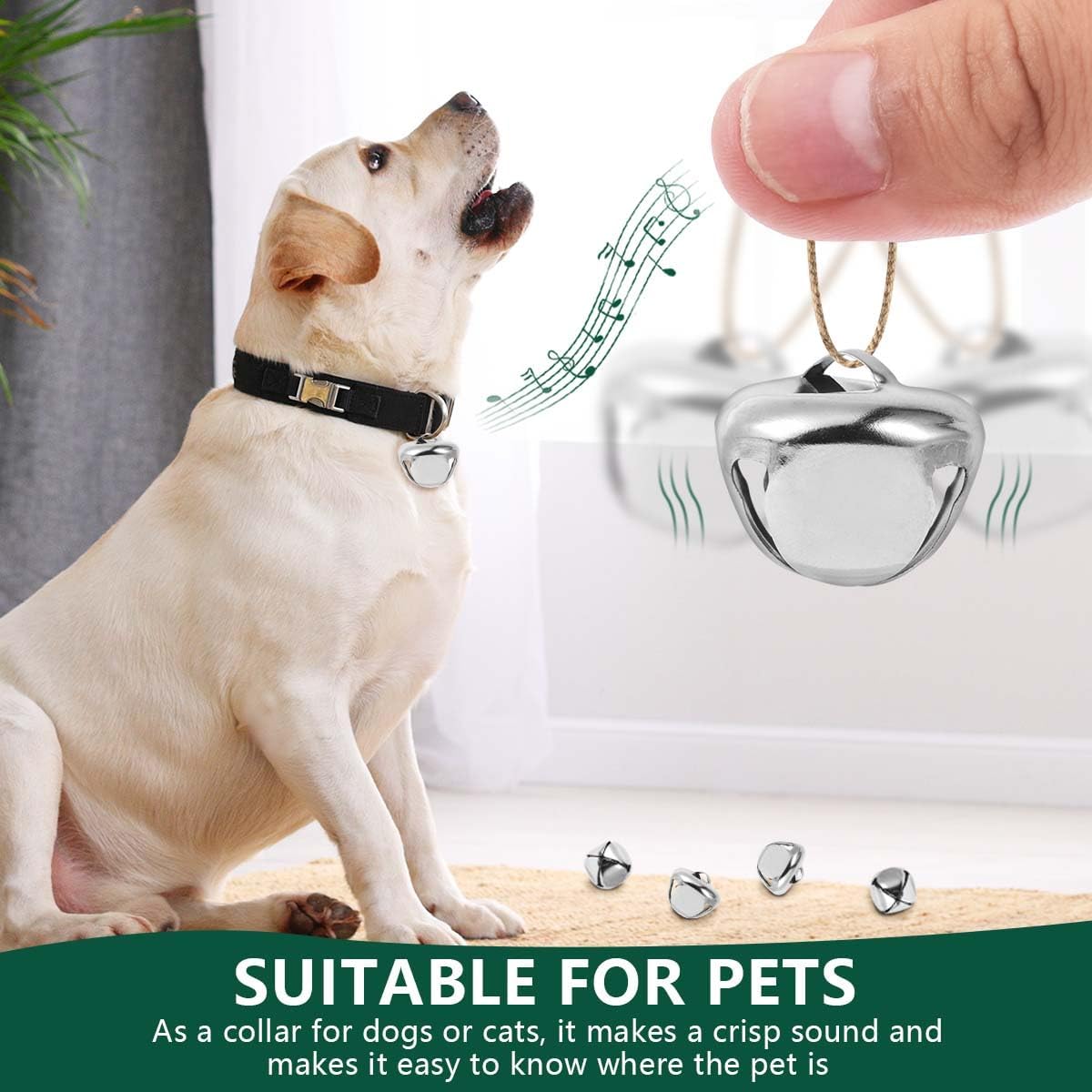 100 Pcs Jingle Bells Bulk Silver 1 Inch