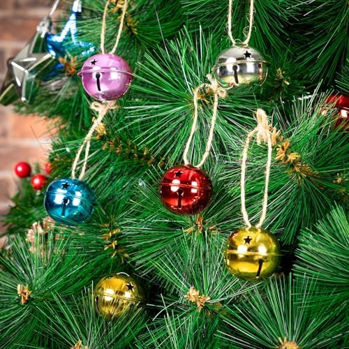 18PCS Large Jingle Bells for Christmas Crafts and Decor