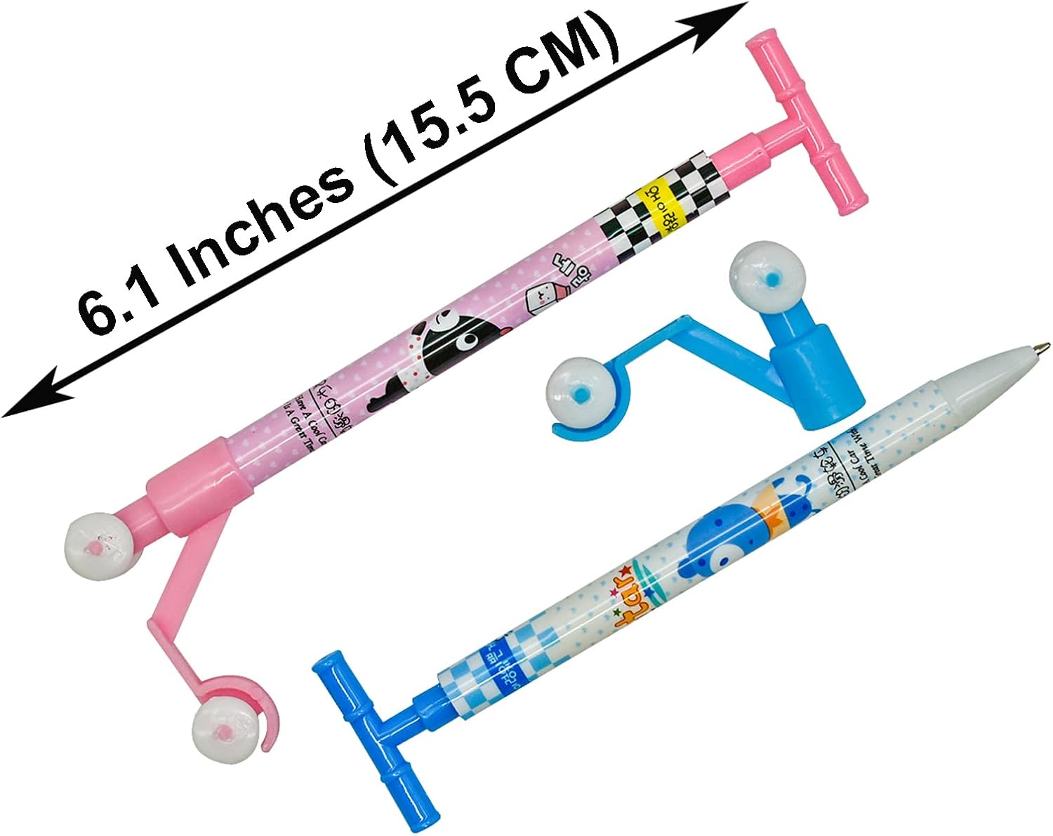 Maydahui 12 PCS Scooter Shape Ballpoint Pens with Animal Print