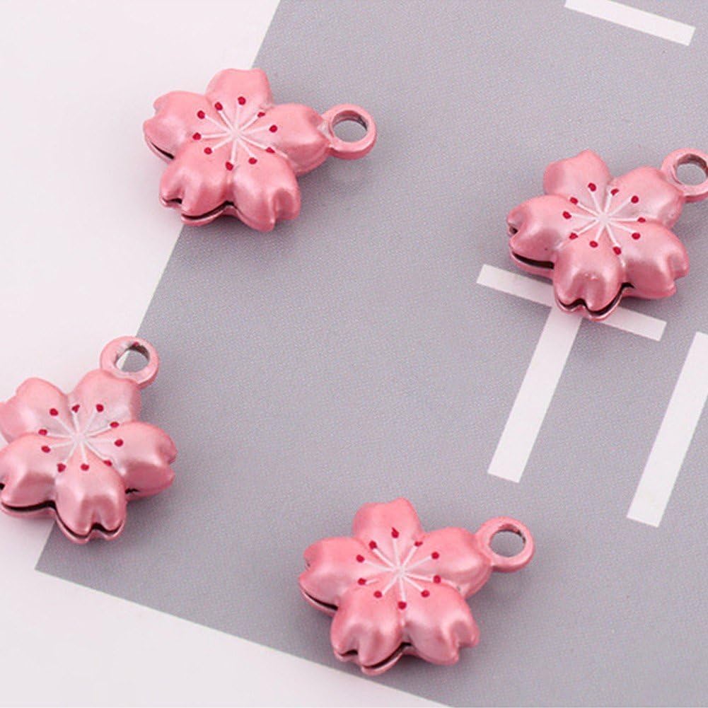 10 Pcs Cherry Blossom Bells For DIY Jewelry And Crafts