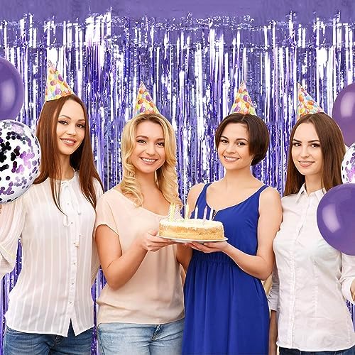 BEISHIDA 2 Pcs Light Purple Lavender Door Streamers