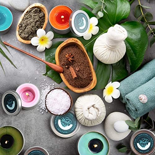 Hearth Harbor Tin Candle Jars - 8 Ounces 24 Pieces Artistic Floral