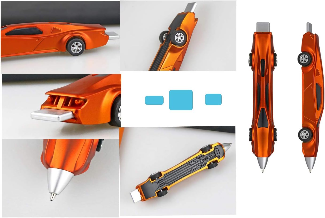 12PCS Racing Car Ballpoint Pens for Kids School Supplies Gifts Blue Ink