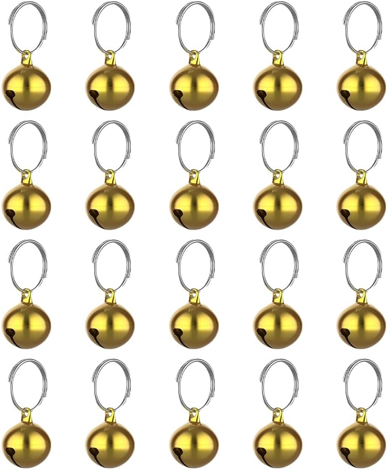20 Pcs 16mm Pet Collar Bells with Ring