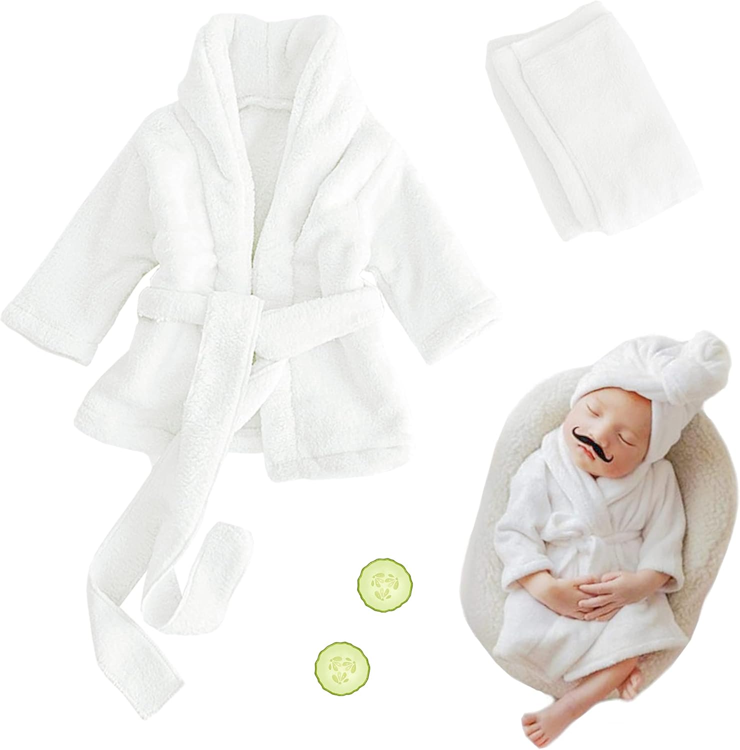 MG House Newborn Baby Photography Bathrobe Outfit Set
