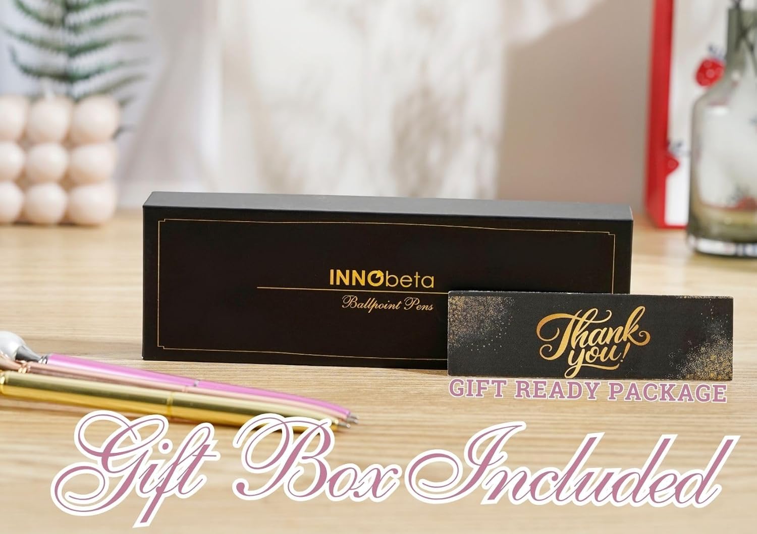 Innobeta Pearl Decorated Metal Pens Set of 3