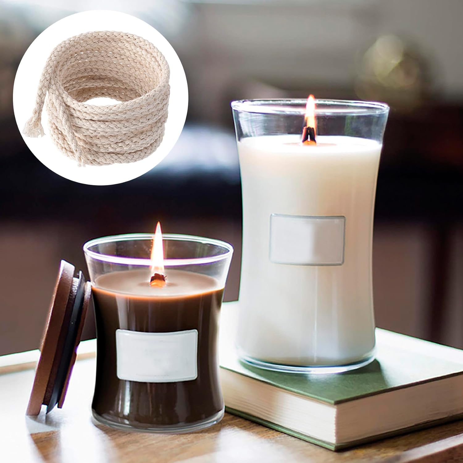 OIIKI 656 Ft Cotton Lamp Wicks for Candles and Lamps