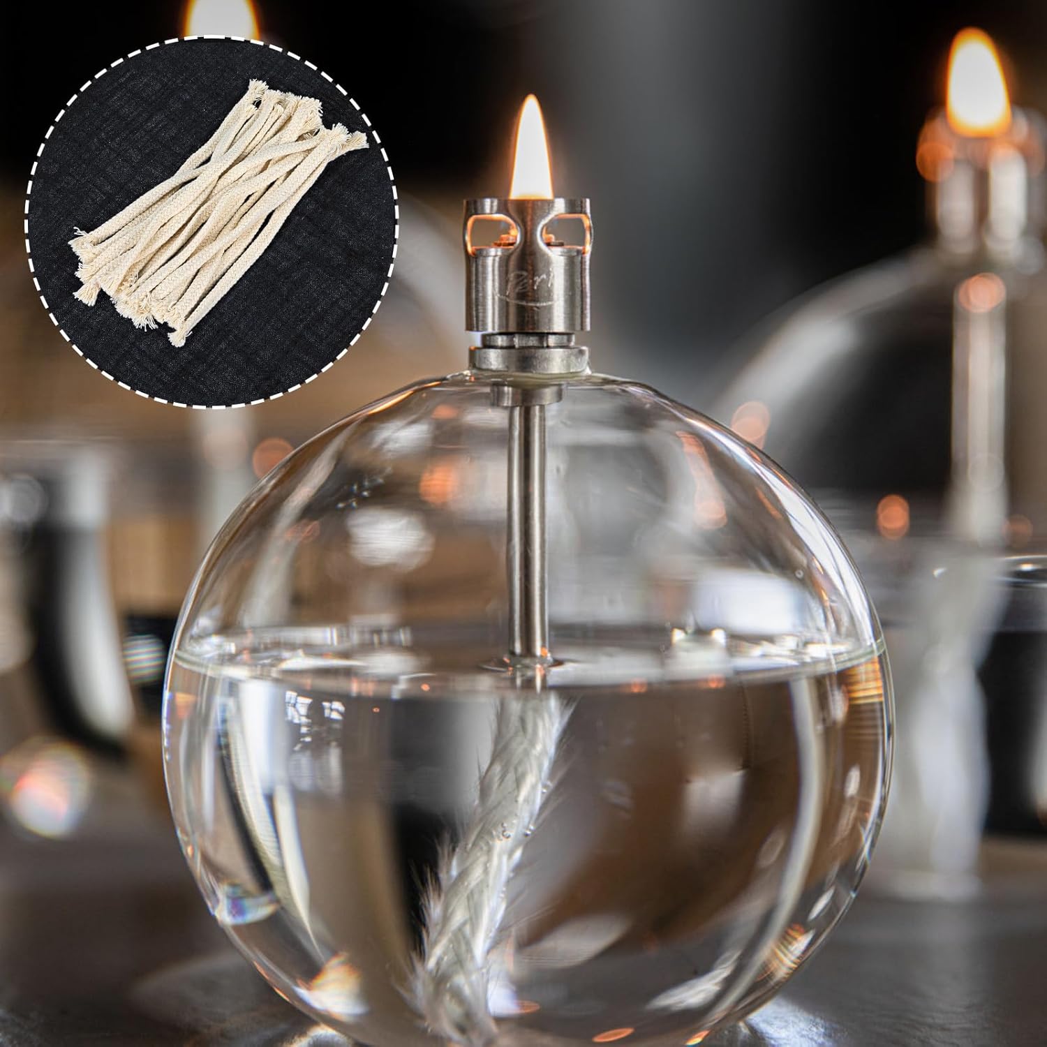 20 Pcs 14 Inch Round Oil Lamp Wicks Cotton Braided