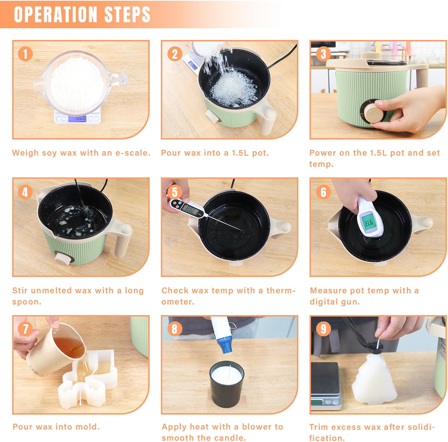 TOAUTO Candle Making Kit with 3Lbs Melting Pot
