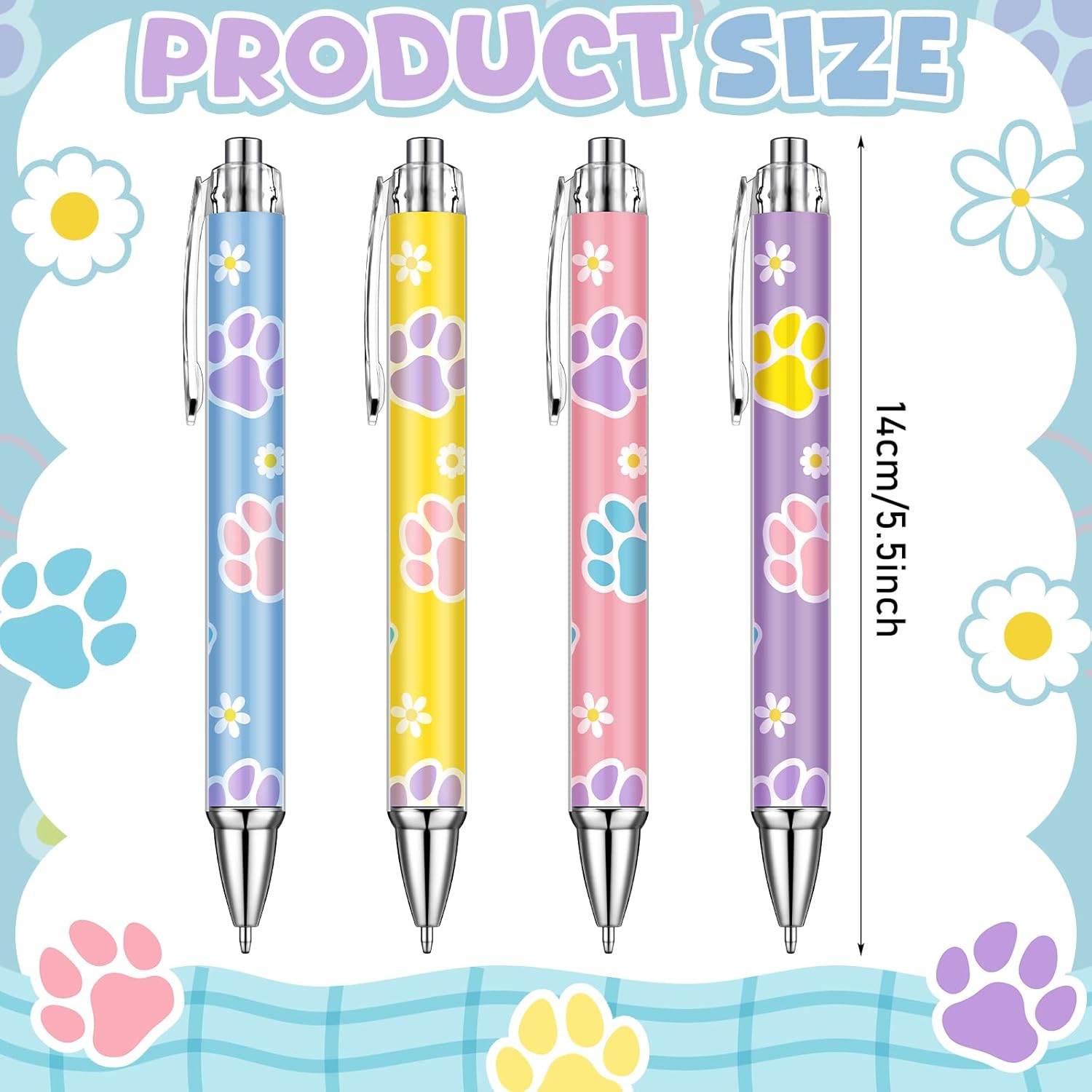 24 Pcs Blue Dog Pens for Party Classroom Office Supplies
