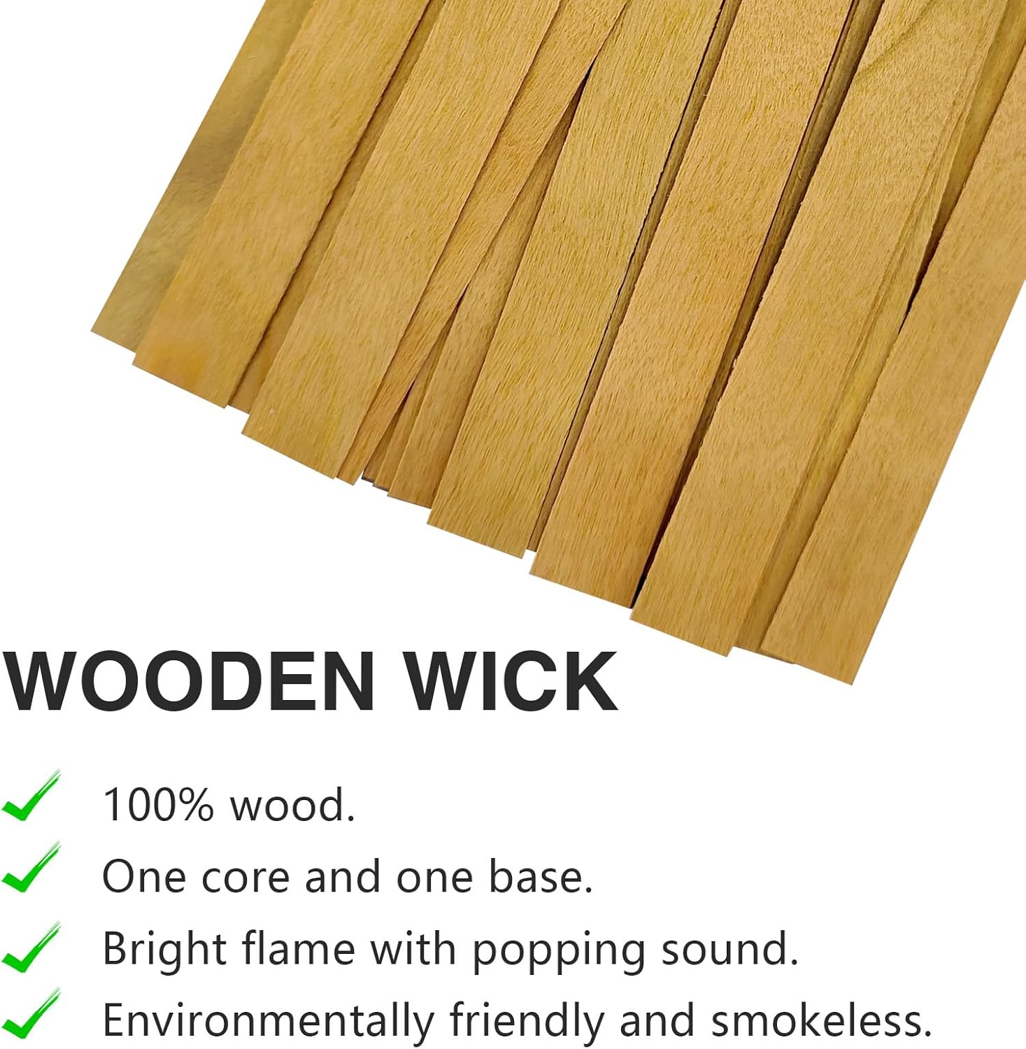 301Pcs Wood Wicks for Candle Making DIY Set