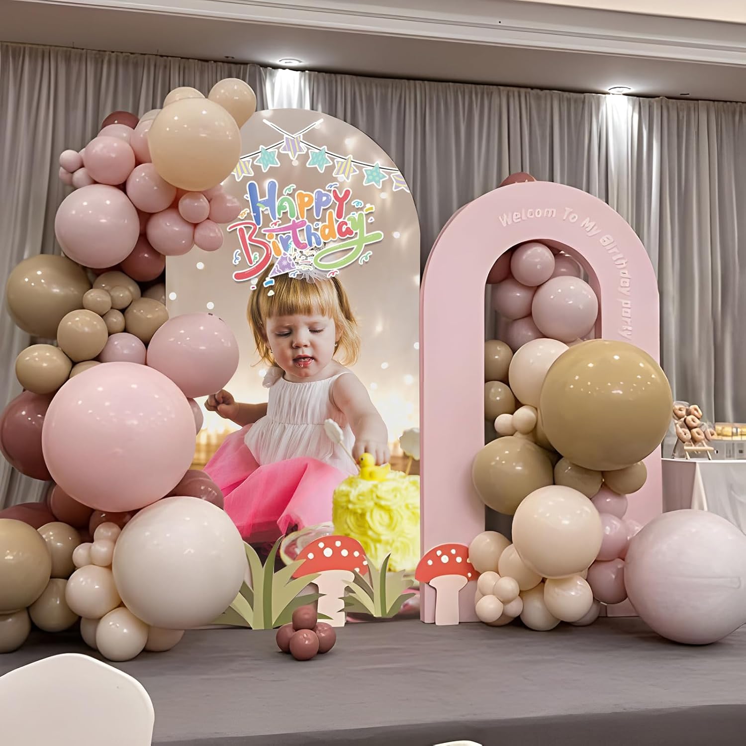 Custom Arch Backdrop with Personalized Design 6FT