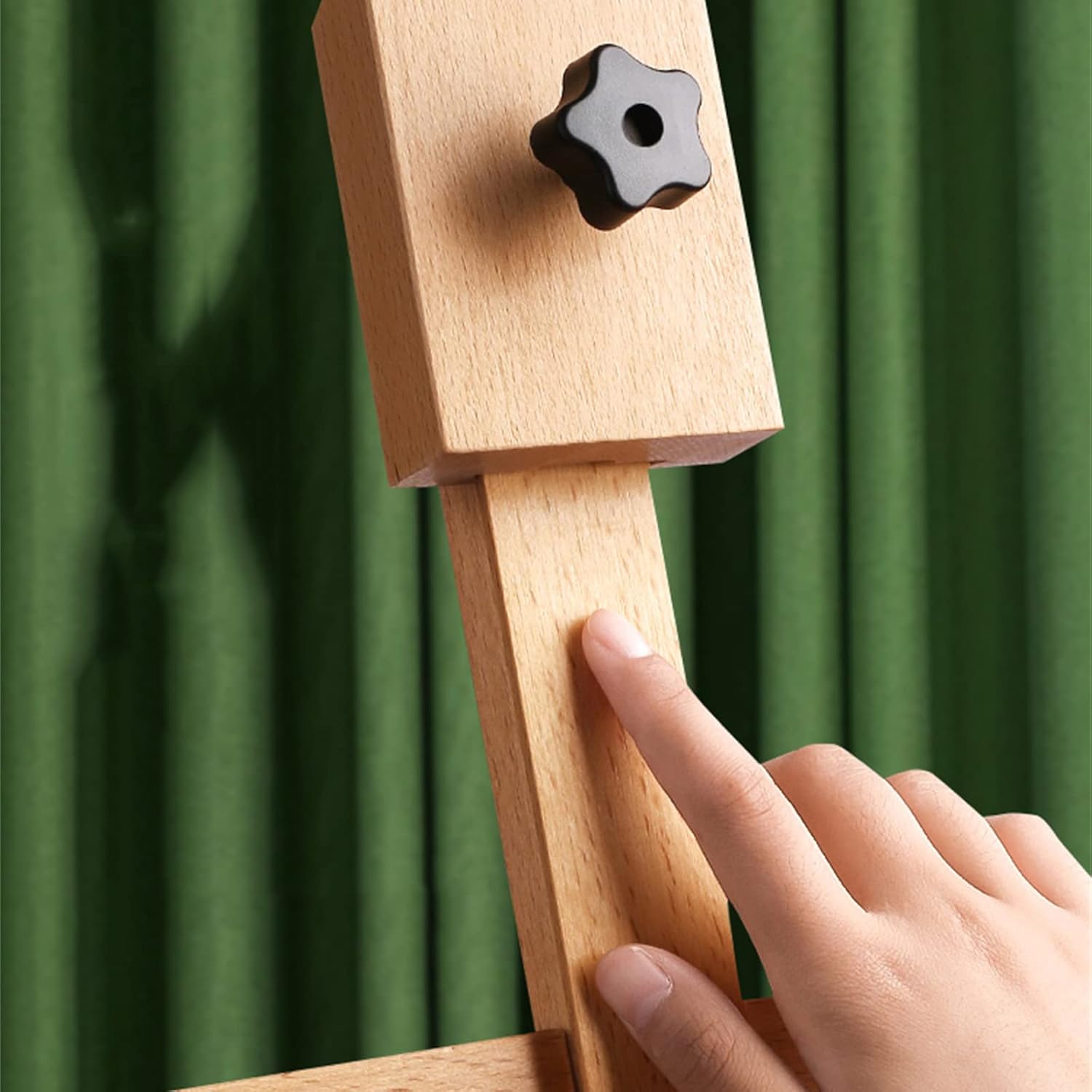Adjustable Wooden H-Frame Art Easel with Storage Drawer