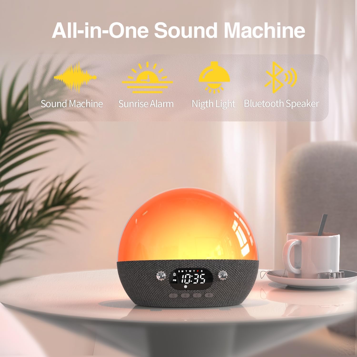 MOMILLA Sunrise Alarm Clock with Bluetooth Speaker