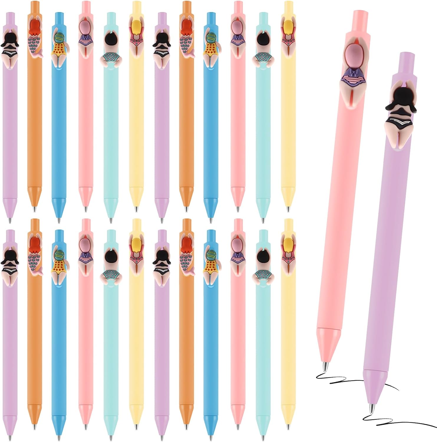 24 Pcs Pool Themed Ballpoint Pens for Summer Party and School Use