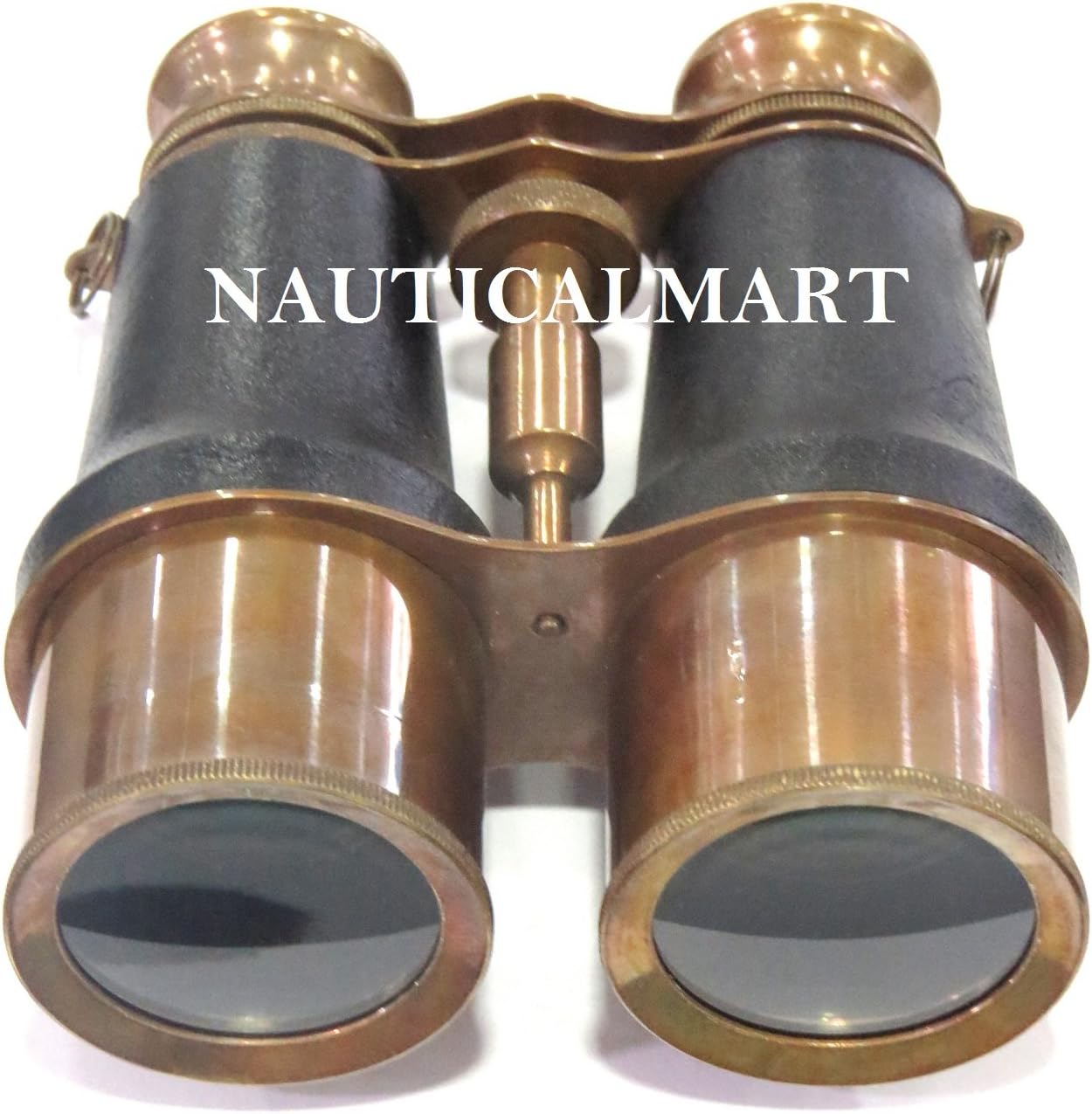 NauticalMart 6 Inche Marine Brown Antique Leather Binoculars