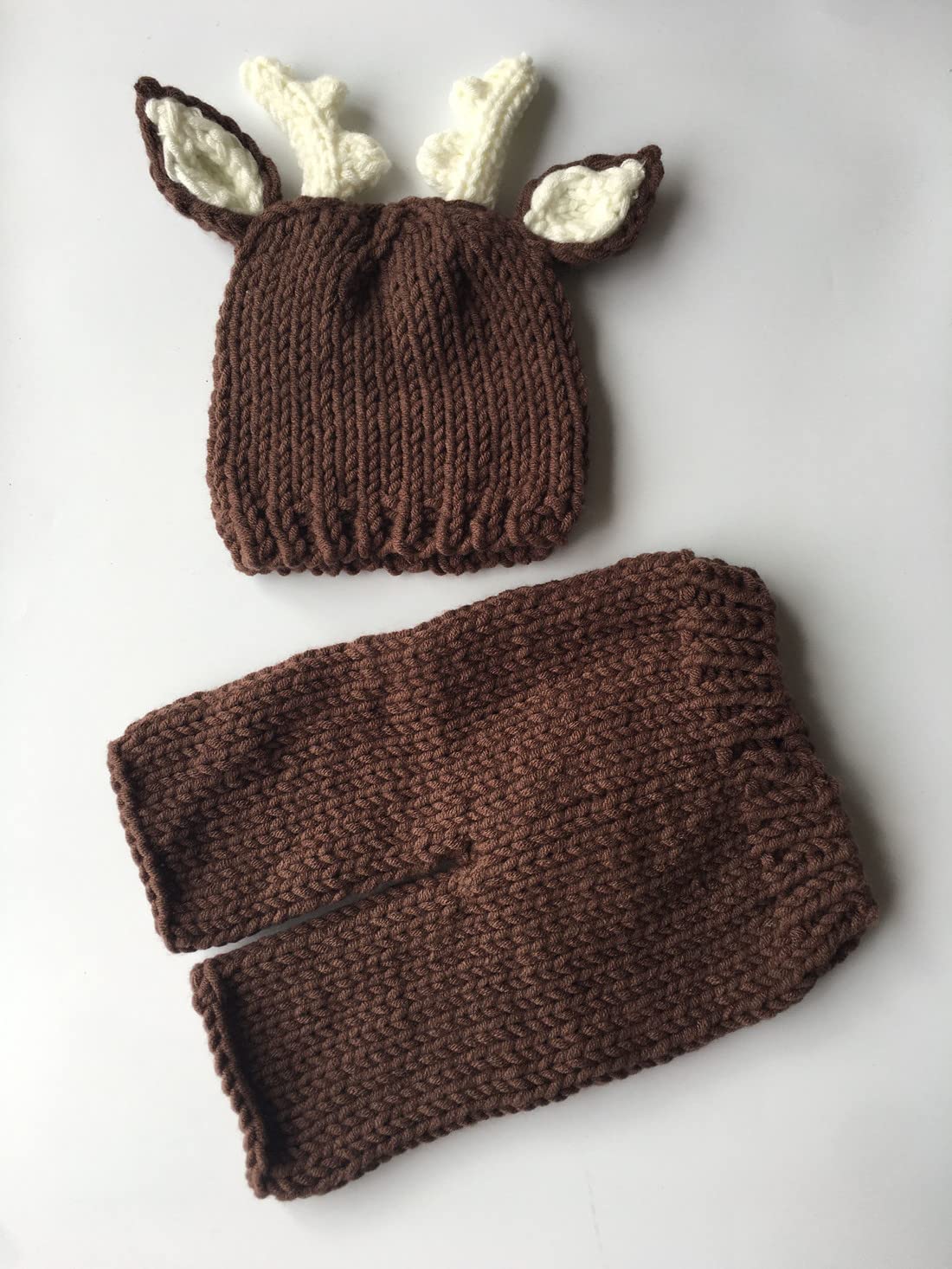 Pinbo Newborn Baby Photography Prop Crochet Deer Hat Pants