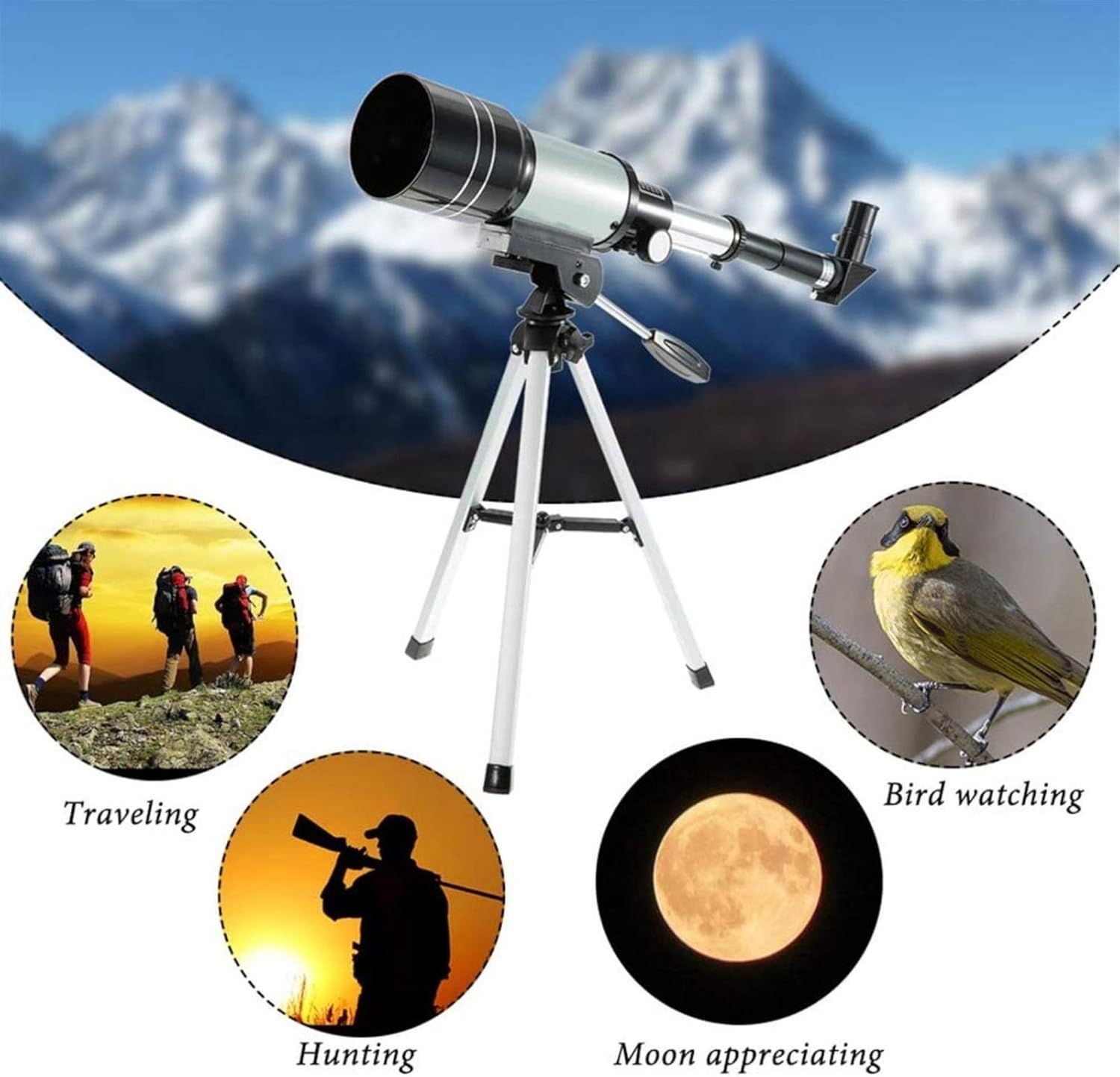 Ultra HD Portable Telescope for Astronomy Beginners