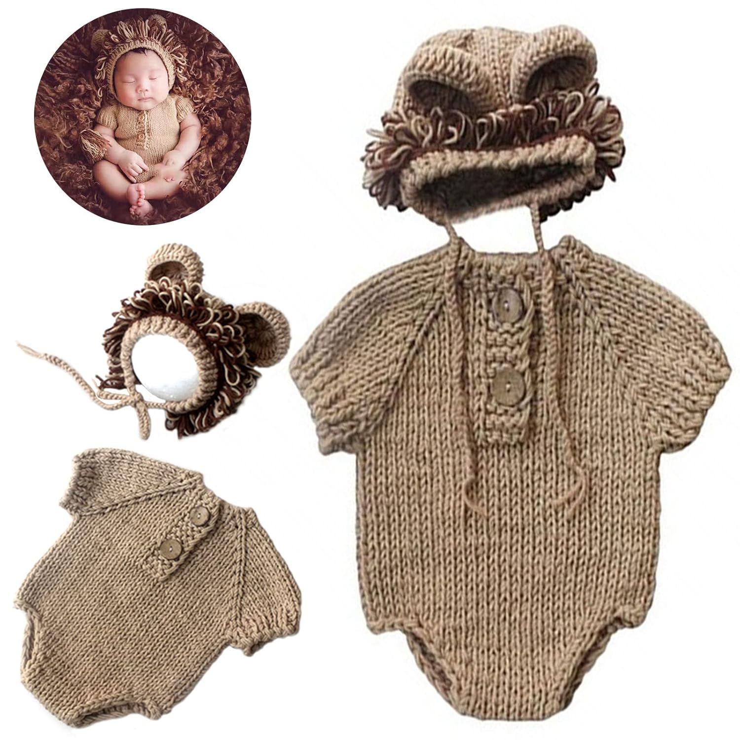 SPOKKI Newborn Baby Posing Prop Set for Twins