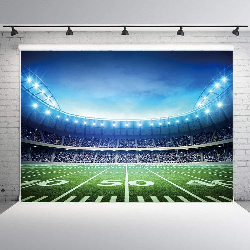 INRUI Football Field Photo Backdrop 7x5FT