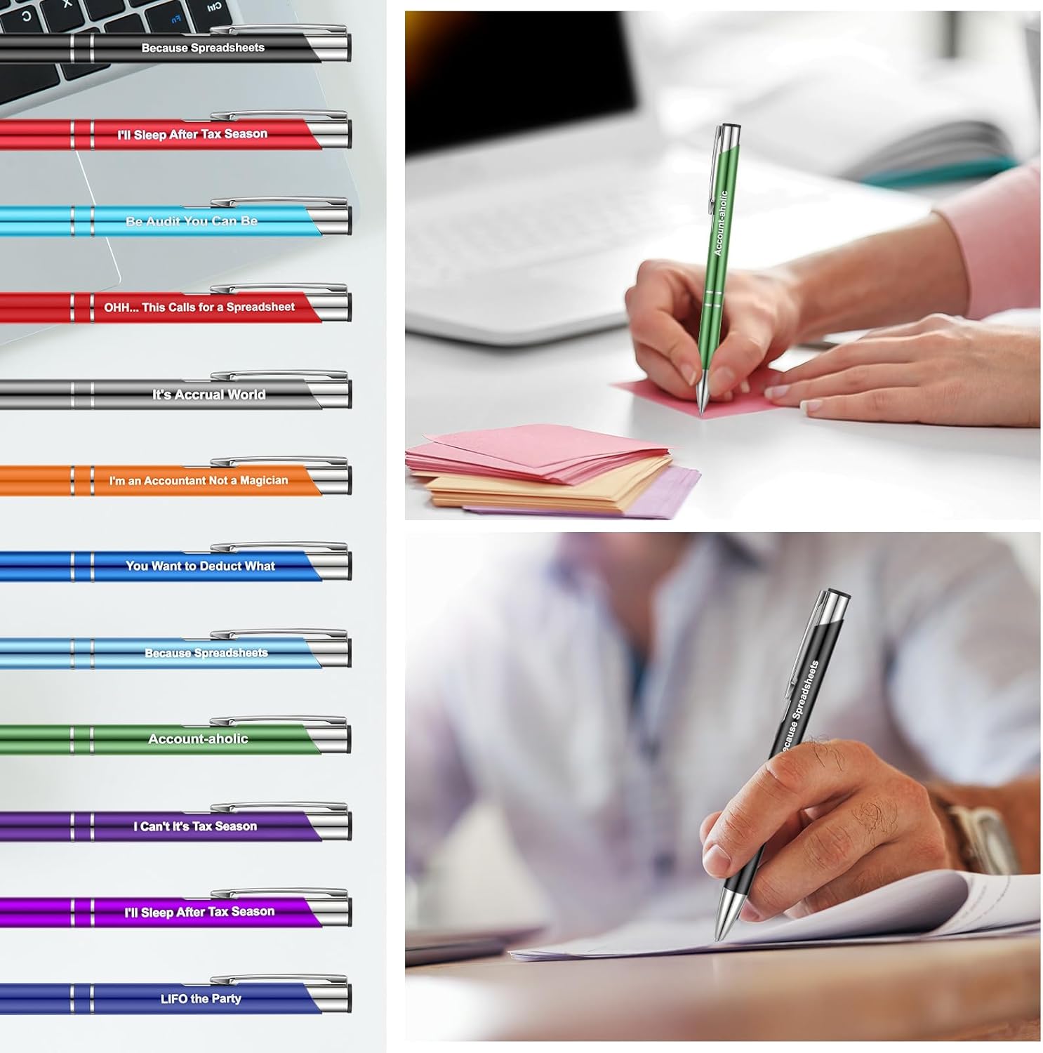 24 Pcs Funny Accountant Pens with Quotes