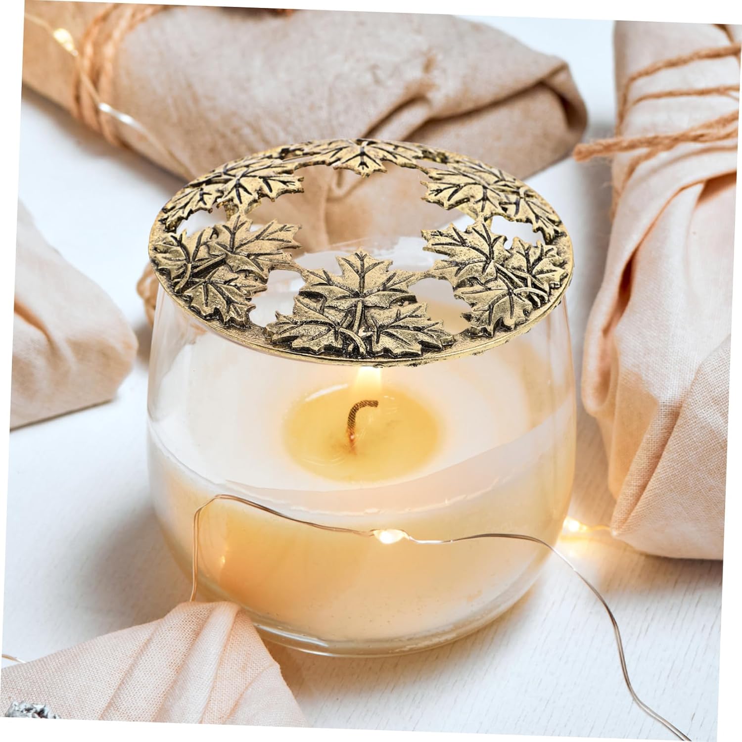 Maple Leaf Candle Topper with Extinguishing Cap