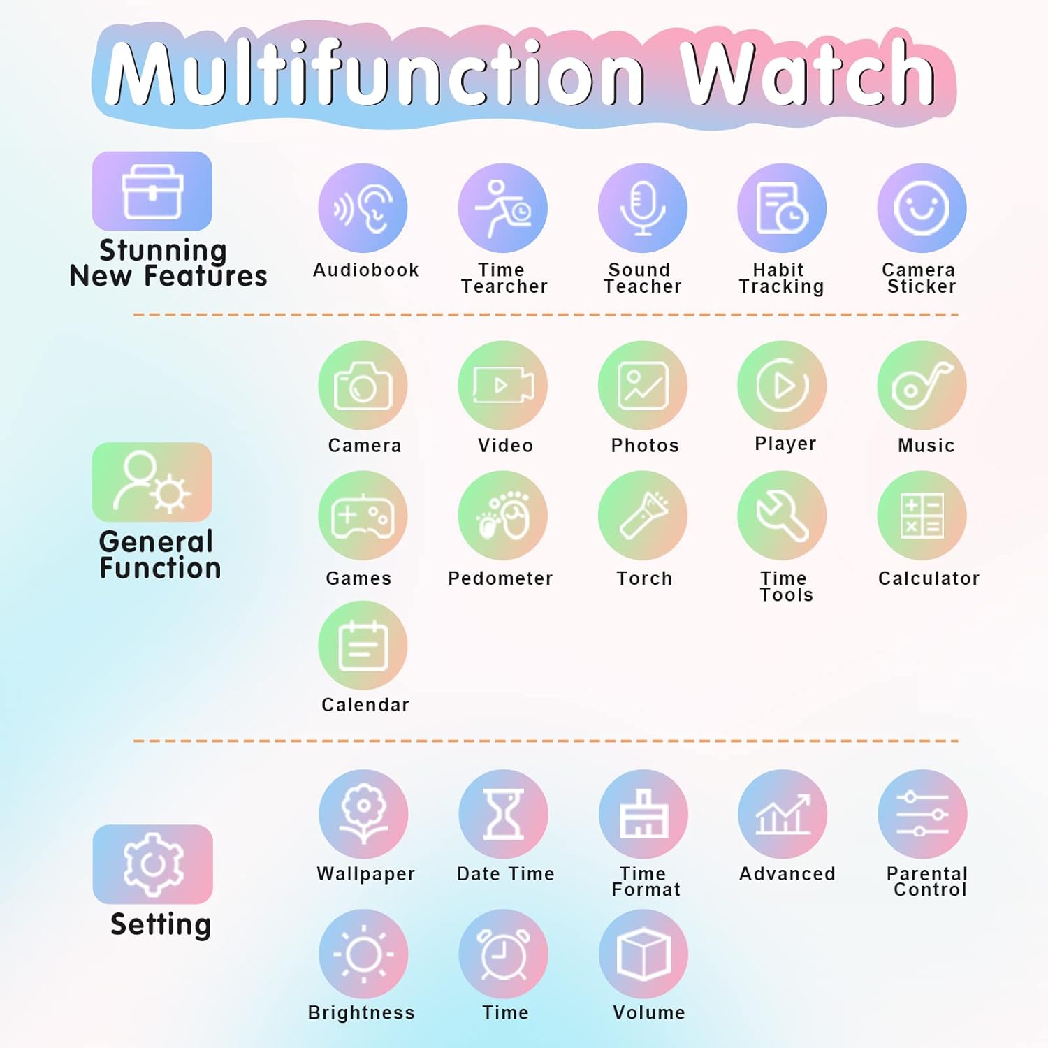 Kids Smart Watch with 15 Games and Parental Control