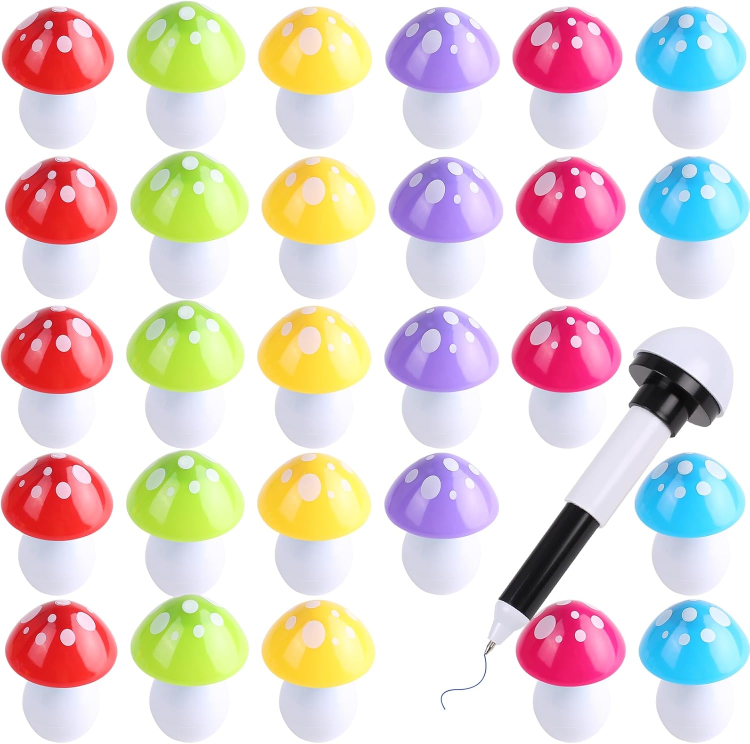 Mushroom Ballpoint Pens Blue Ink 05mm Novelty Cartoons 30 PCS