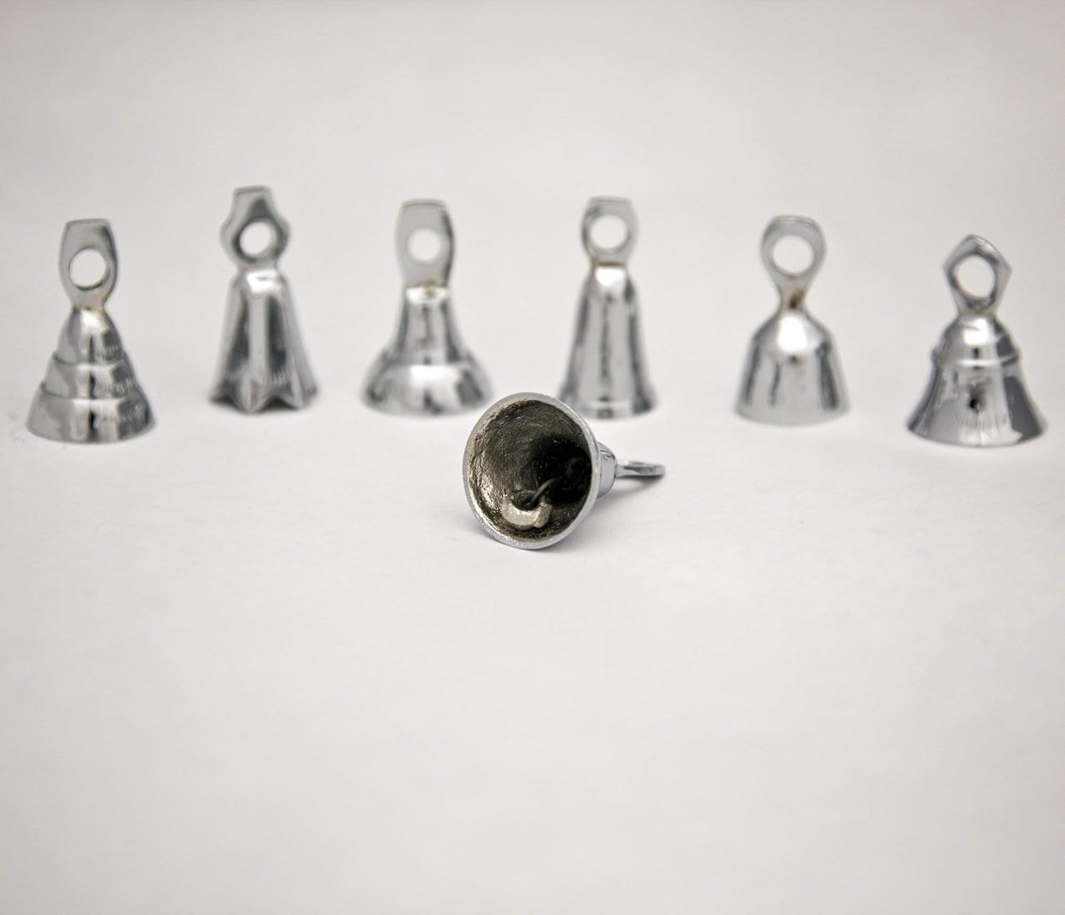 One Dozen 2 Inch Silver Tinkly Bells for Wedding