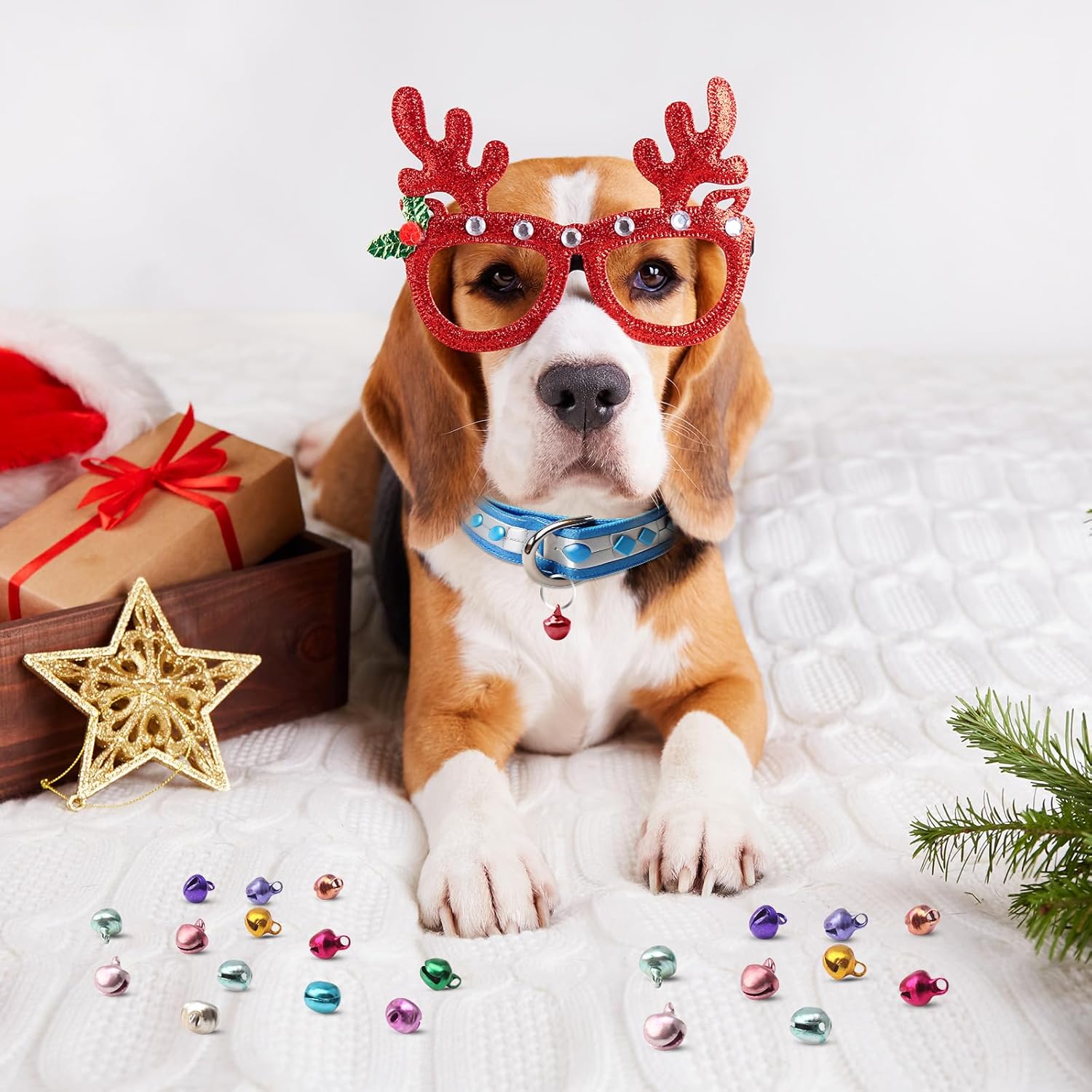 600PCS Multicolored Jingle Bells for Christmas Crafts