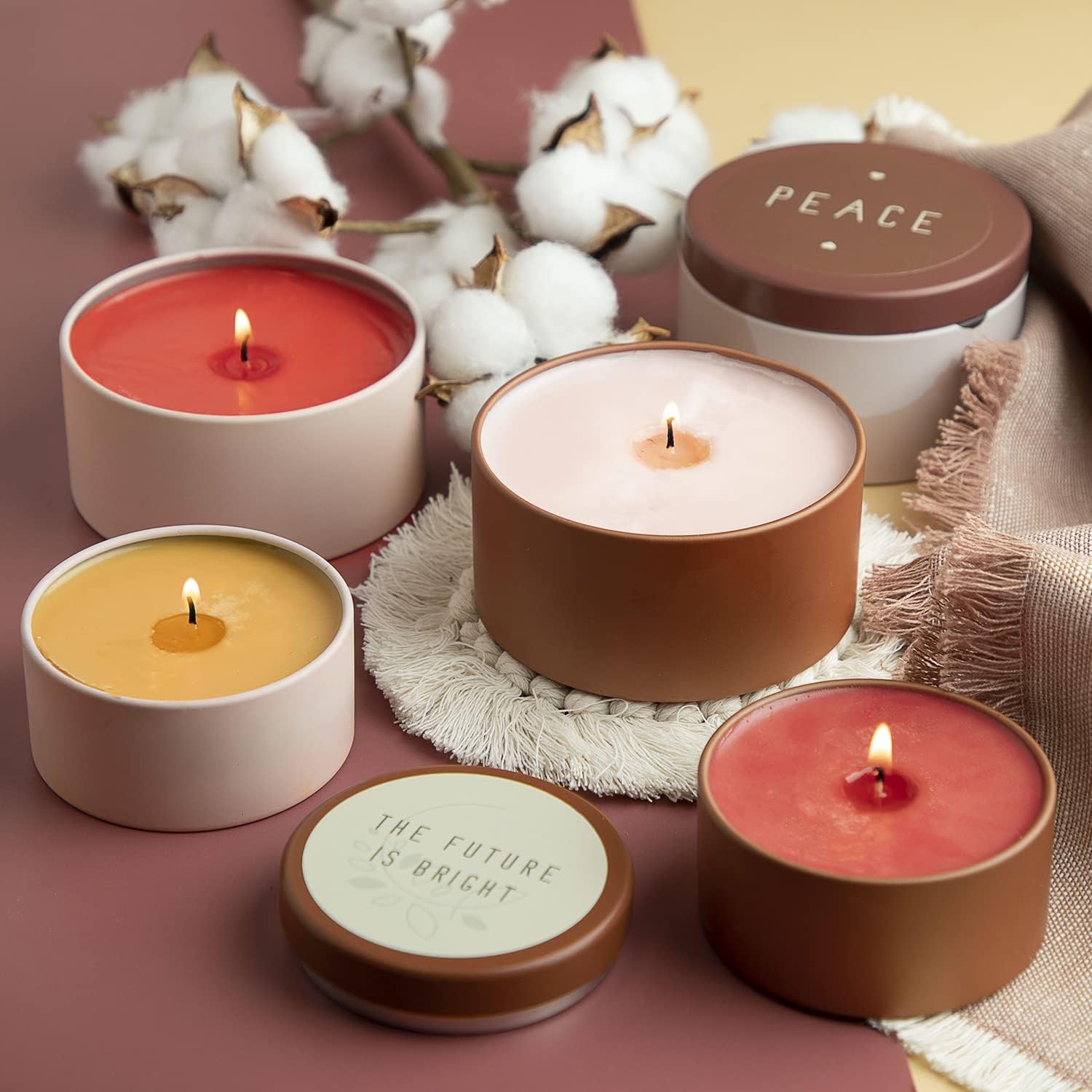 Hearth Harbor 8 Oz Candle Jars Set of 24 with Lids