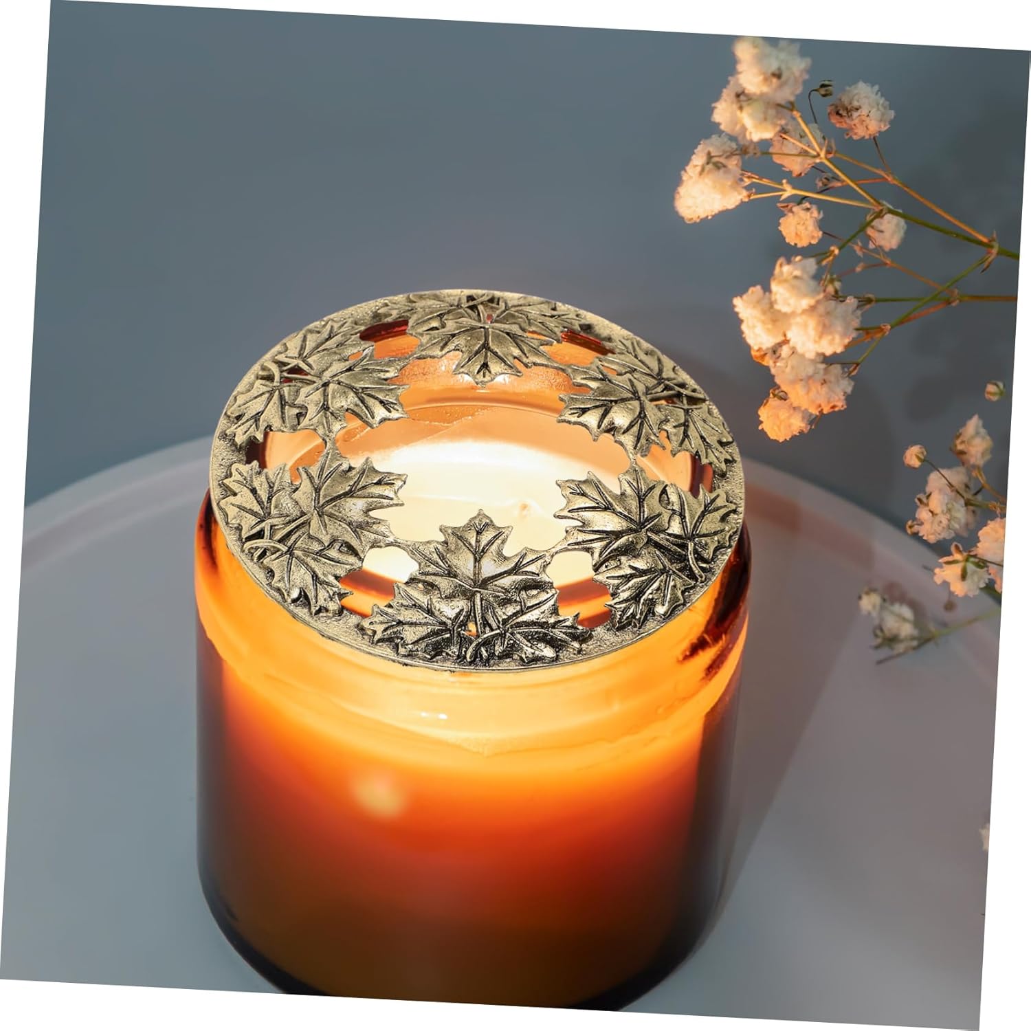 Maple Leaf Candle Topper with Extinguishing Cap