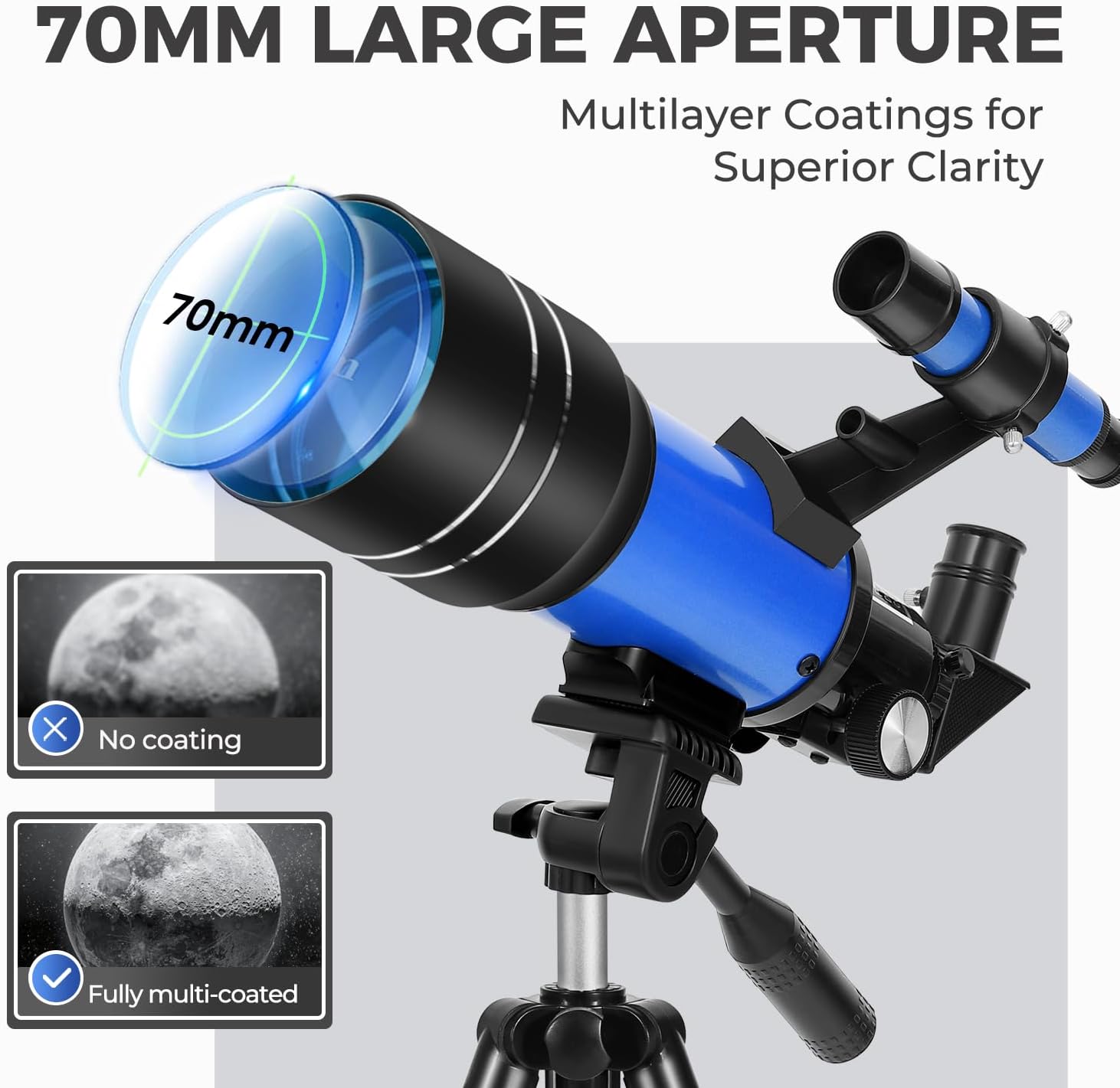 ESAKO Telescope for Kids and Beginners with 3 Eyepieces