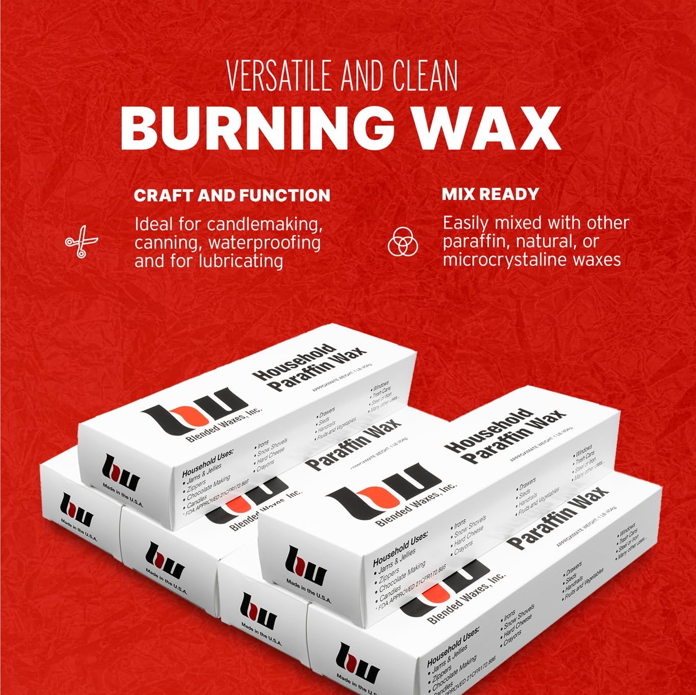 Blended Waxes Inc Paraffin Wax Blocks for Candle Making
