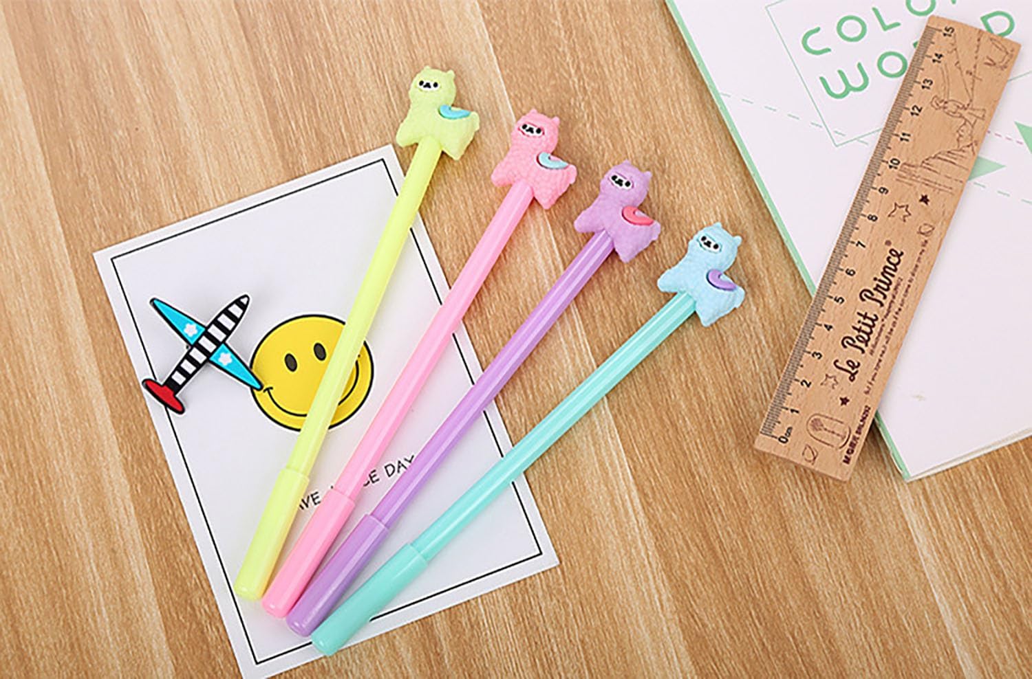 YYaaloa 28pcs Alpaca Shaped Gel Ink Pens 05mm Black
